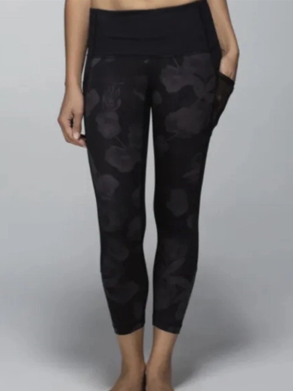 Lululemon Seek the Heat Crop Mesh Floral Leggings